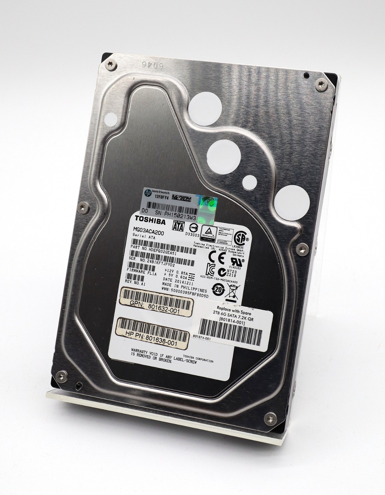 Toshiba MG03ACA200 2TB SATA 6G 3.5" Enterprise HDD 2000GB - 100% SMART Health