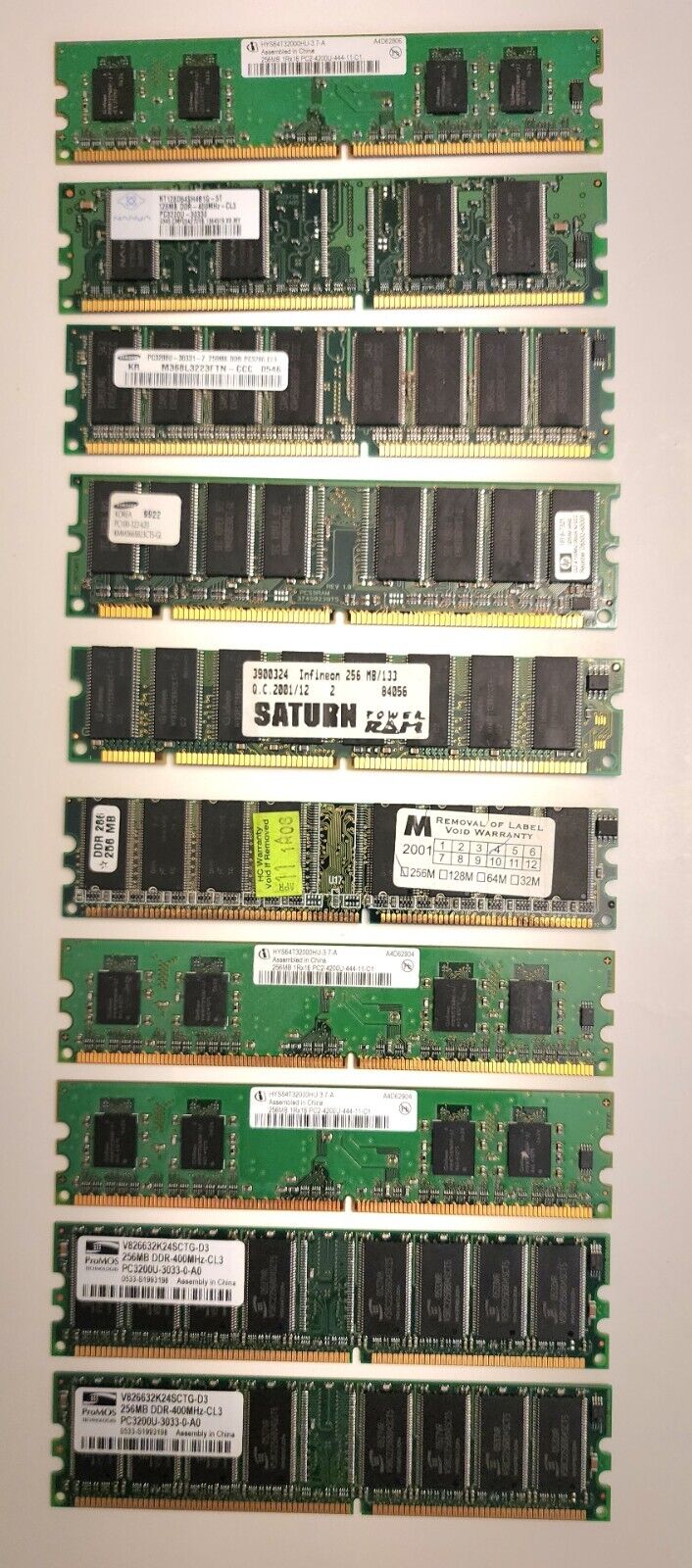 [BULK LOT OF 52 ] Desktop / laptop RAM 1gb 512mb DDR  Crucial, SAMSUNG, Kingston