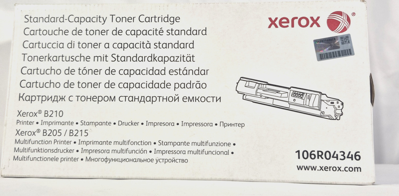 Genuine Xerox 106R04346 Black Standard Capacity Toner Cartridge B210 B205 B215