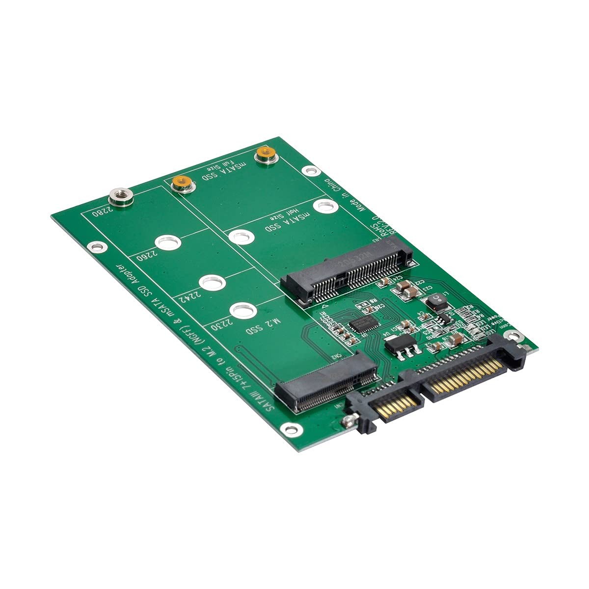 NFHK 2 in 1 Combo Mini PCI- E 2 Lane M.2 NGFF & Green SATA to NGFF+MSATA