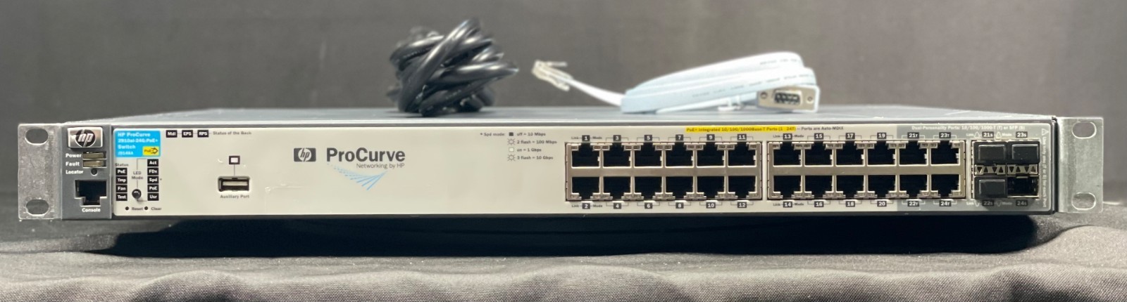 HPE  ProCurve J9146A E3800-24G-PoE+ 24-Port Gigabit Switch 2x10G SFP+