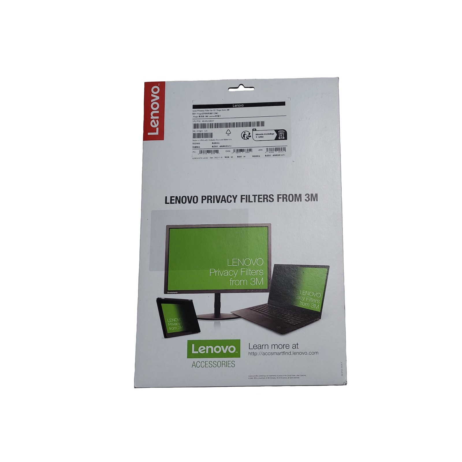 Lenovo Privacy Filter 4XJ0L59637 For X1 Yoga from 3M