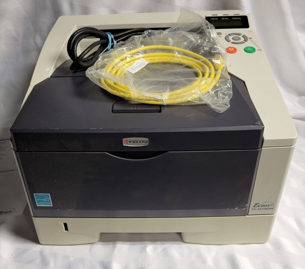 Kyocera Mita Ecosys FS-1370DN Workgroup Laser Printer - Near Full Toner