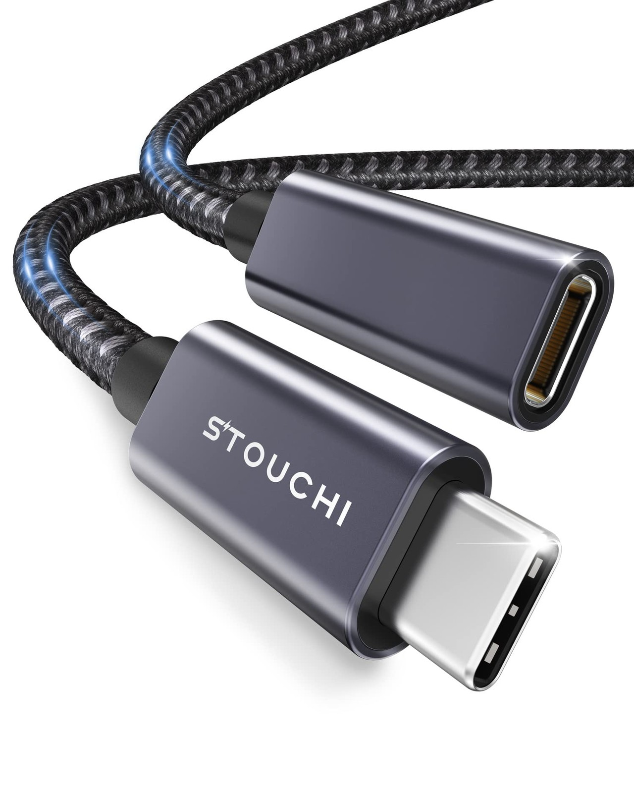 Stouchi USB C Extension Cable 10FT/3M, C Type 10 ft, Grey 