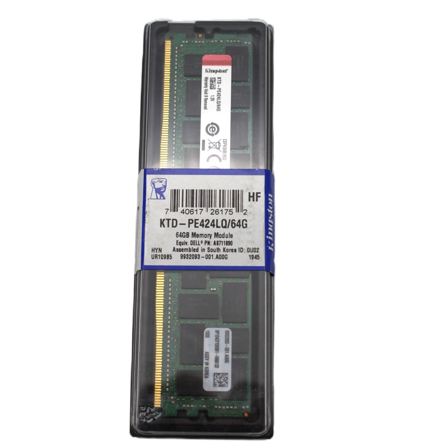 NEW KTD-PE424LQ/64G Kingston 64GB (1X64GB) DIMM 2RX4 PC4-2400T MEMORY RAM