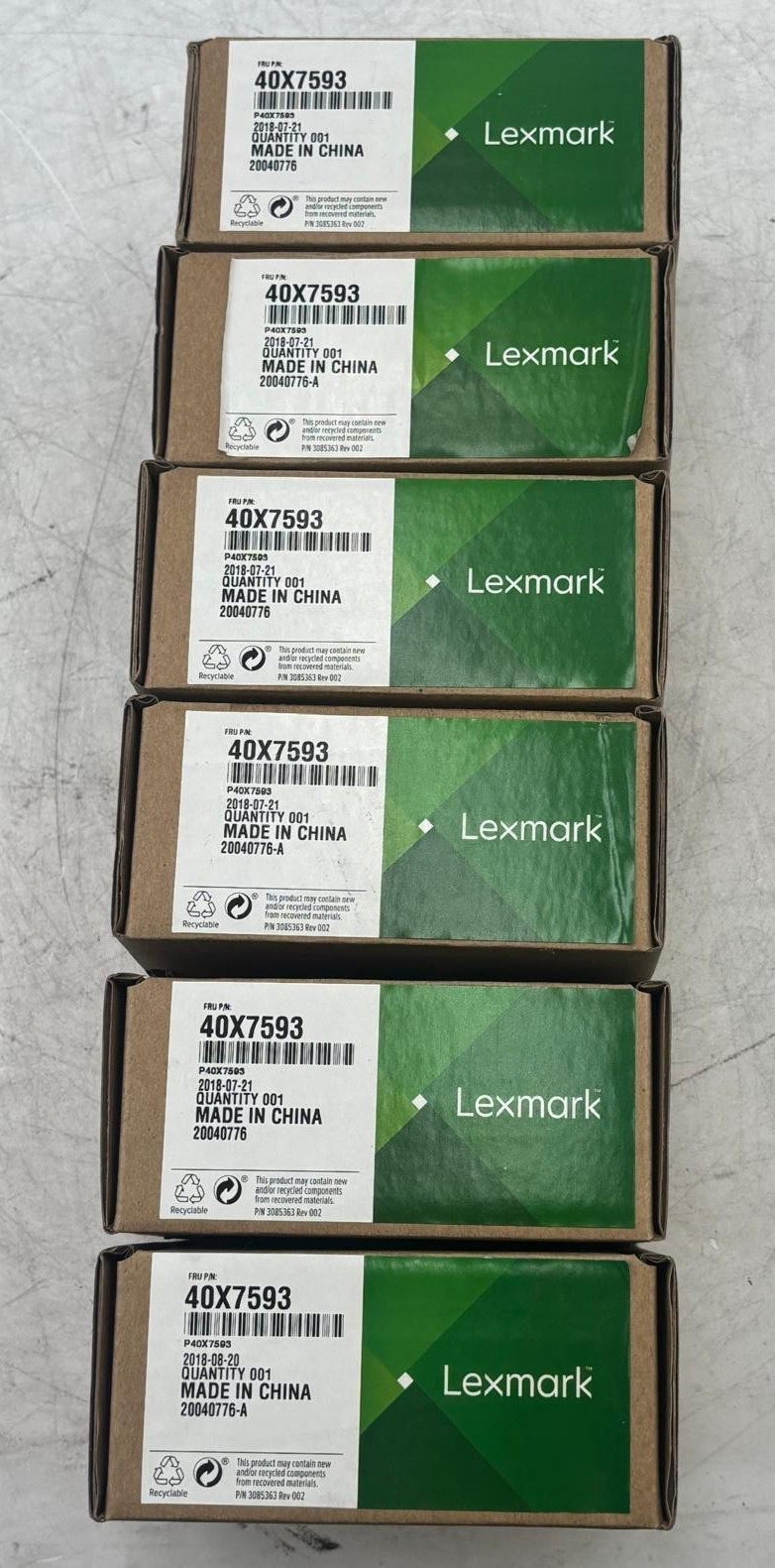 Lot of 6 – Lexmark 40X7593 Pickup Rollers – NEW