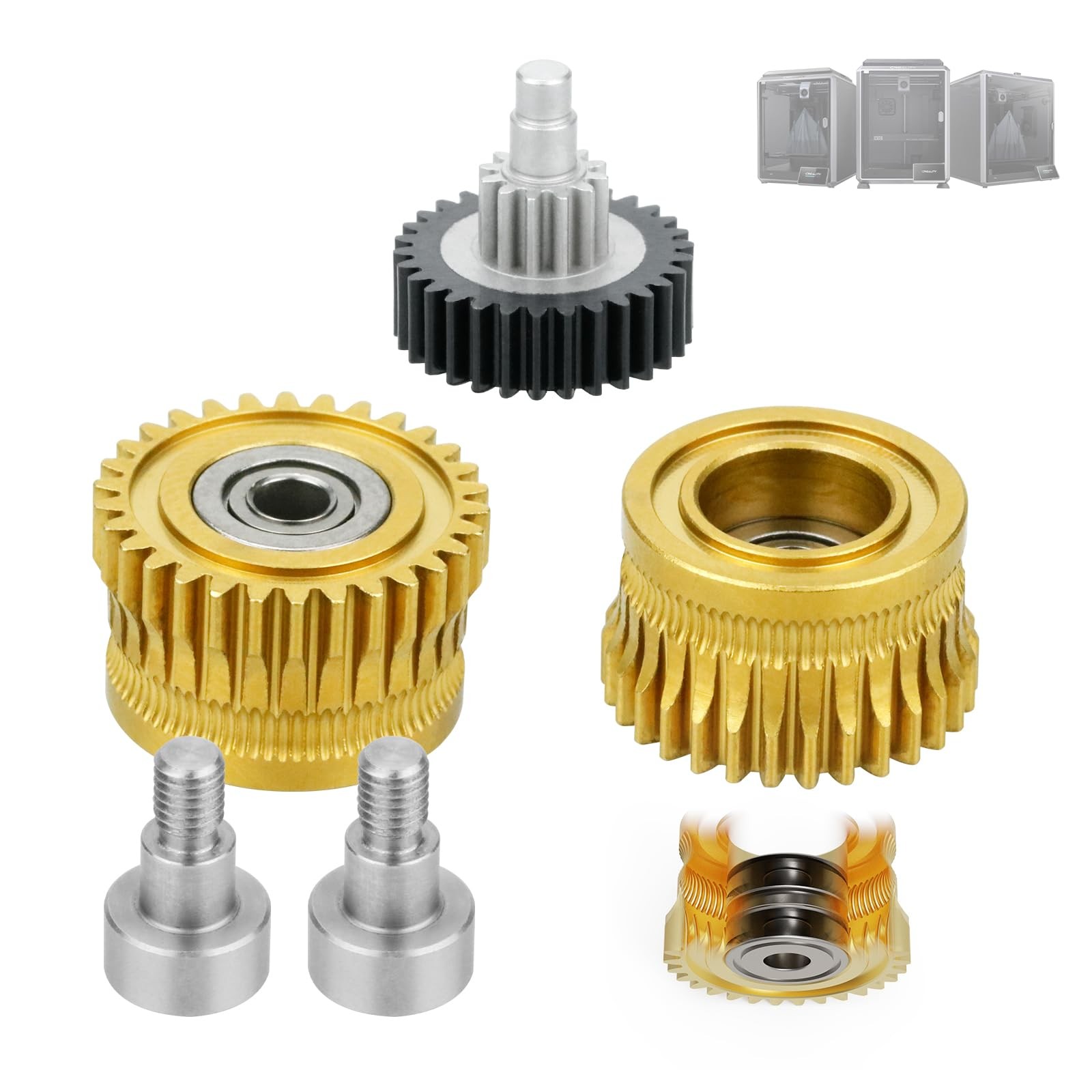 3D Printer Extruder Gear Upgrade Kit for K1 Max K1 C Ender 3 V3 Plus All Metal