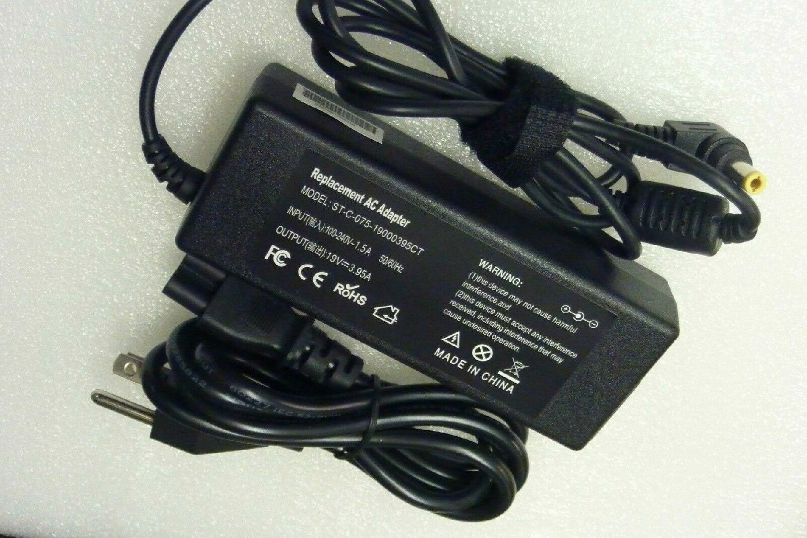 AC Adapter Cord Charger For Toshiba Satellite P775-S7100 P775-S7165 P850-BT3N22