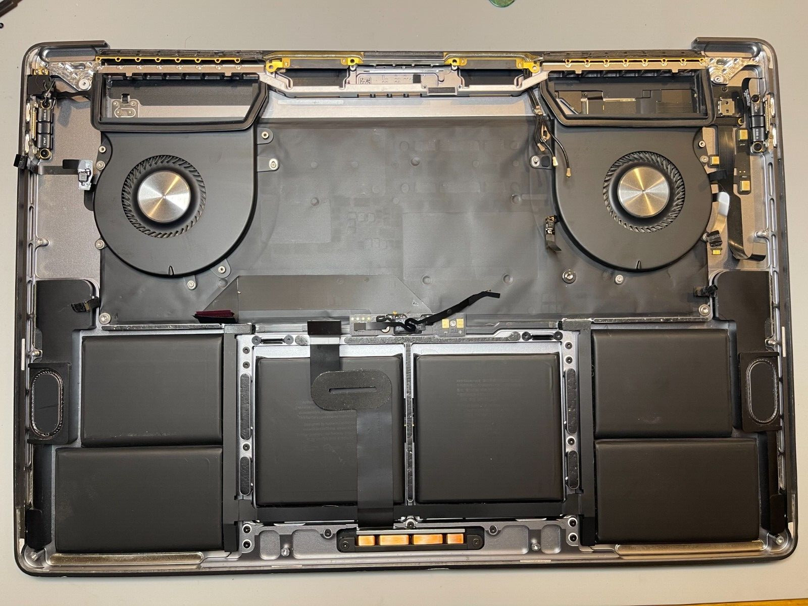 OEM MacBook Pro 16" A2141 2019 Palm rest, Touch Pad, Speakers, and Touch Bar