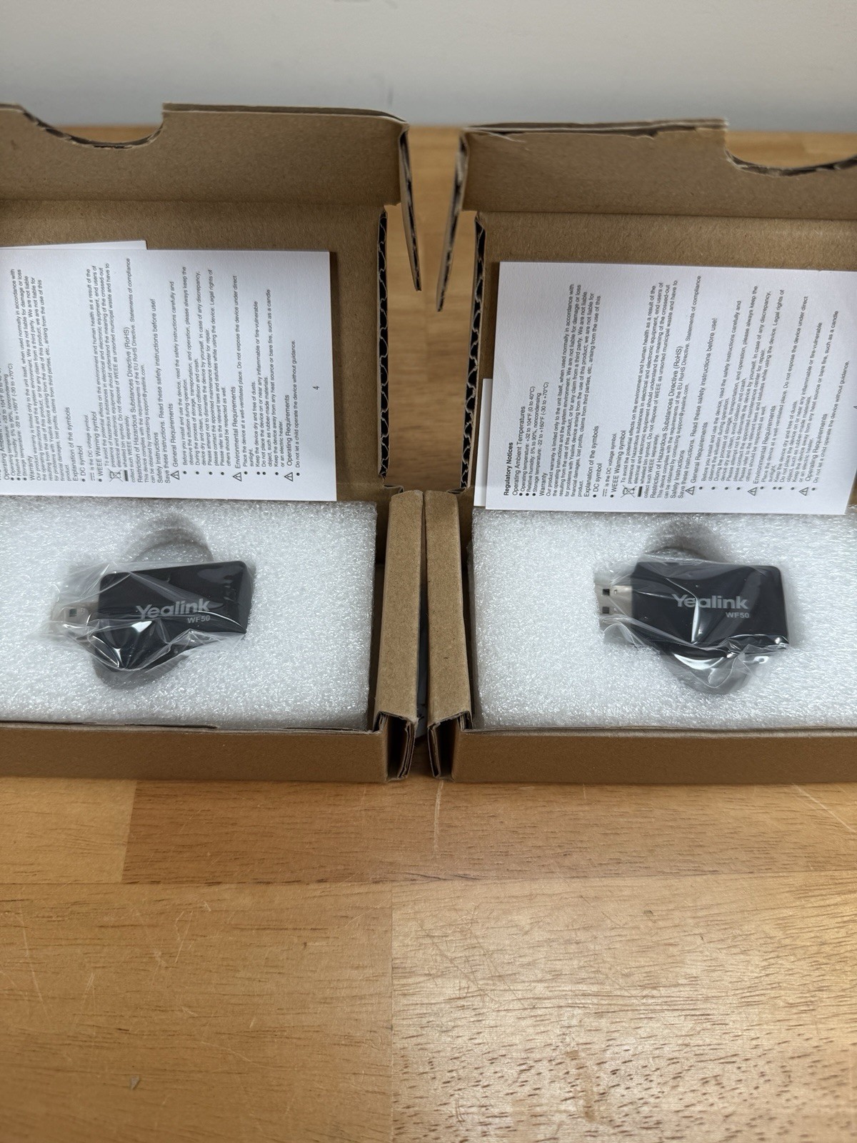 Two Yealink Dual Band WiFi USB Dongles WF50