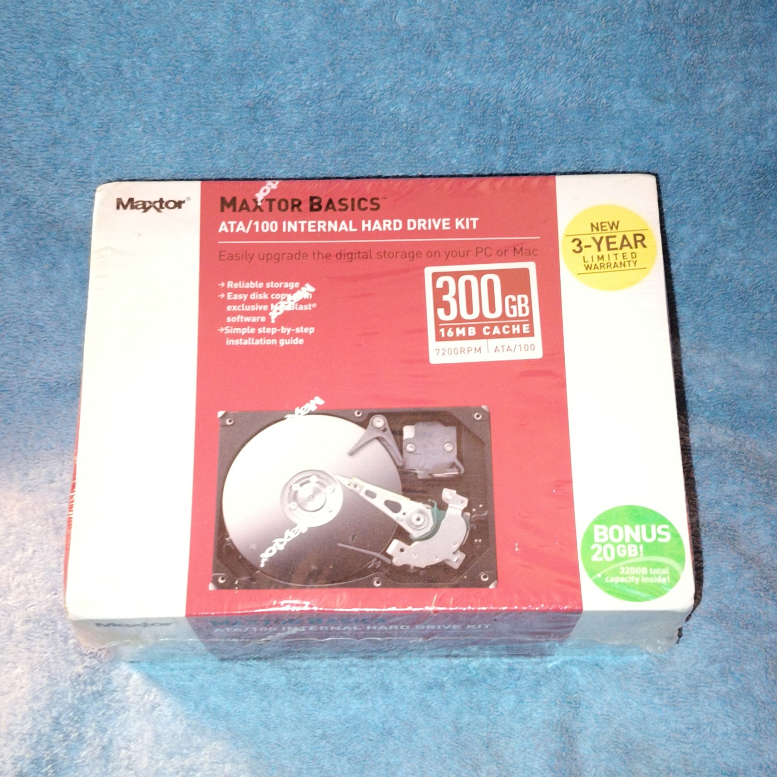 Maxtor Basics 300GB ATA/100 3.5" Internal HDD 7200RPM 16MB Cache Kit