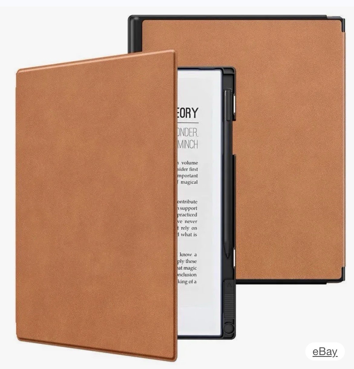 TiMOVO Folding Folio Case for reMarkable 2 10.3in Brown Synthetic Leather Stand