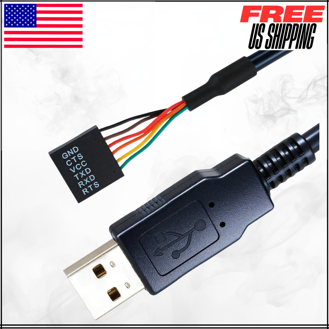 USB To Serial TTL-232R-3V3 UART Converter Cable 6Pin 3.3V FT232 Chipset 1.8m