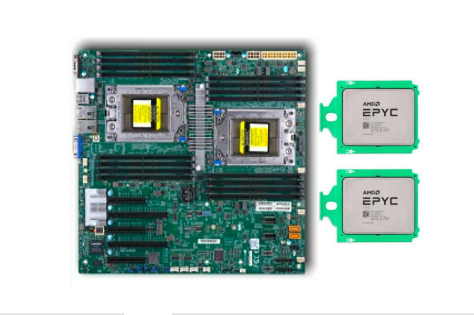 Supermicro H11DSi E-ATX Motherboard + AMD EPYC 7642 CPU 96C/192T 2.3ghz