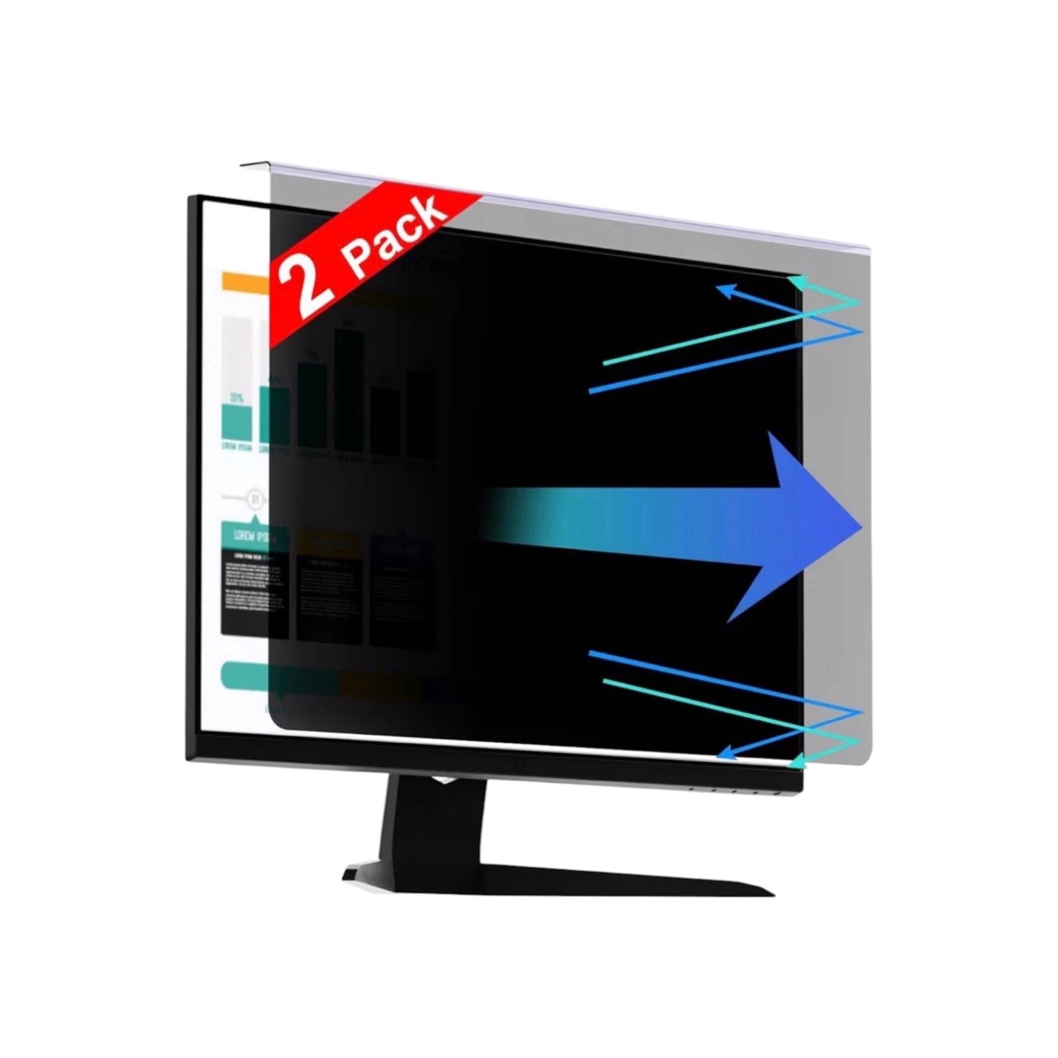 [2 Pack] 22 Inch Computer Privacy Screen for 16:10 Aspect Ratio Widescreen Monit