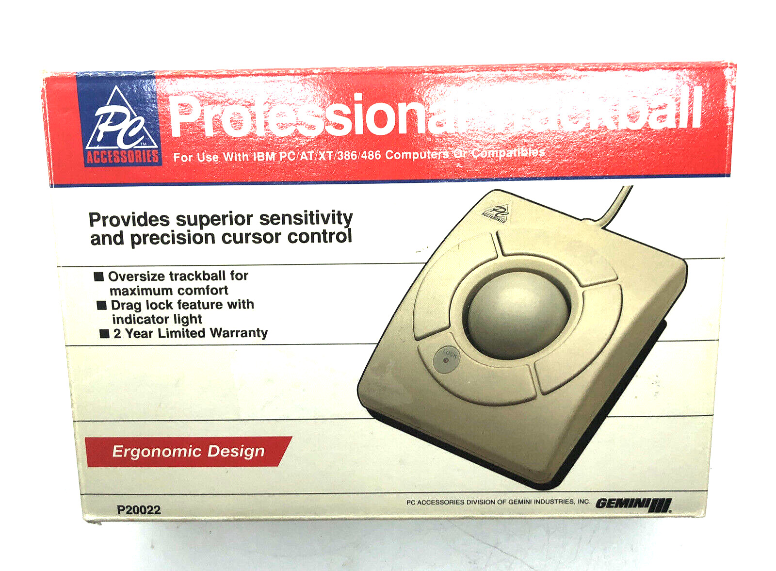 Vintage Trackball Serial Mouse Track Pad Ball PC Accessories in Box