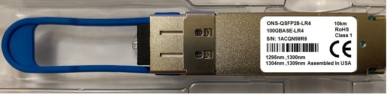 Cisco ONS-QSFP28-LR4 compatible 100GBASE LR4 10-3204-01 QSFP28-LR4 LC 10km SMF