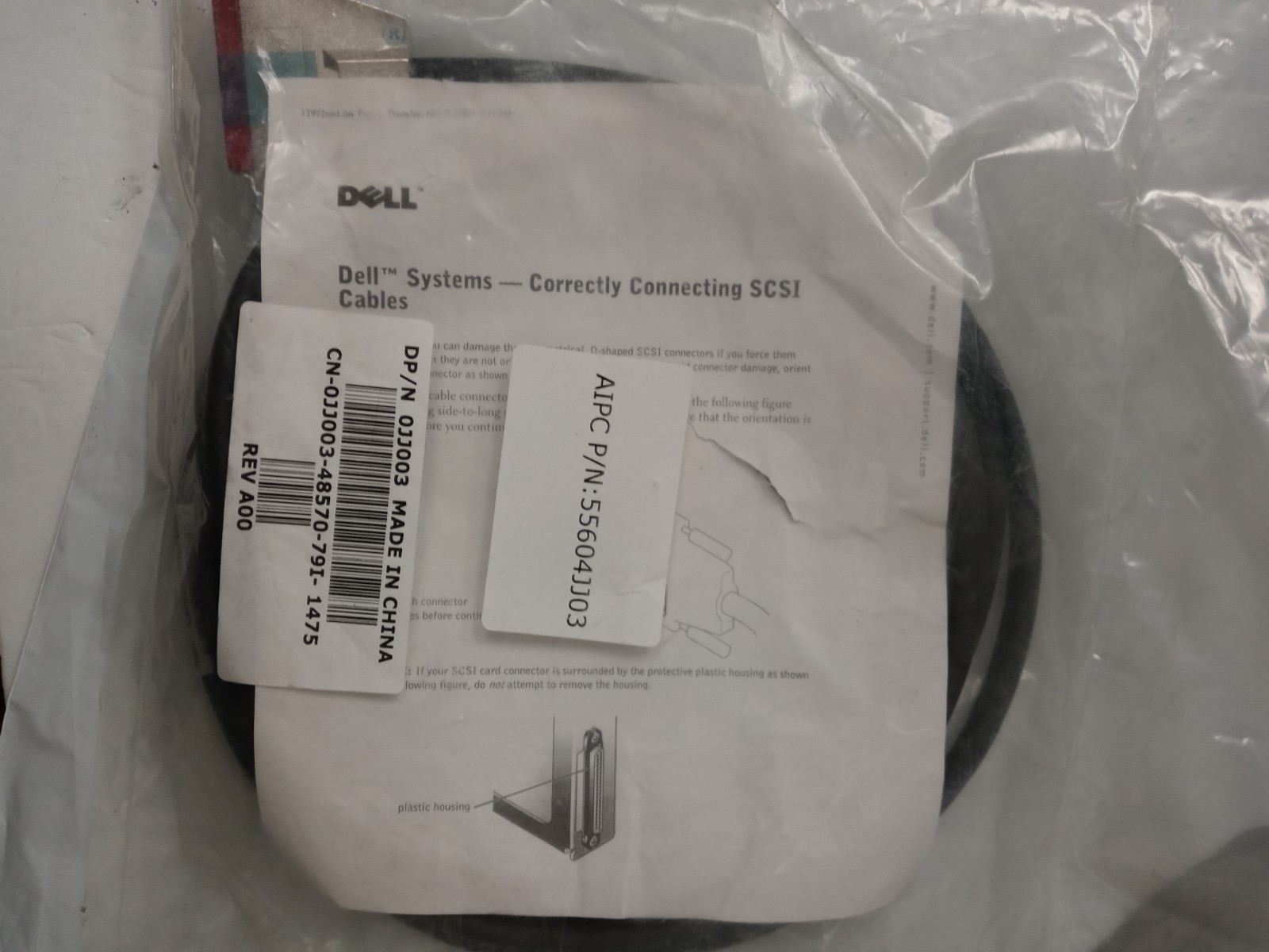 New Dell SCSI Cable 55604JJ03 68 Pin to VHDCI 48570-01T-0428 JJ003 FJ114
