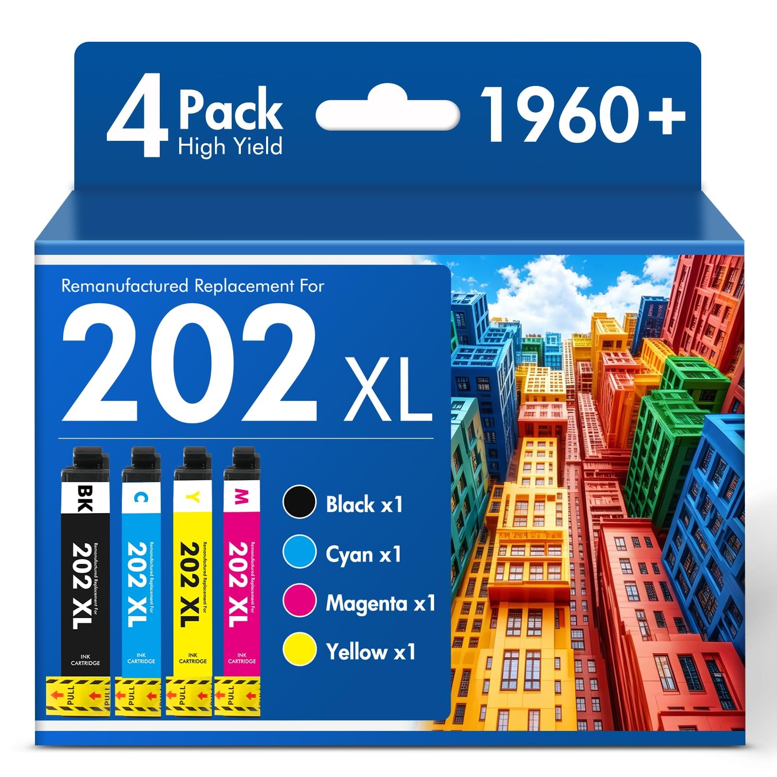 Replacement 202XL WF-2860 Ink Cartridges Multipack