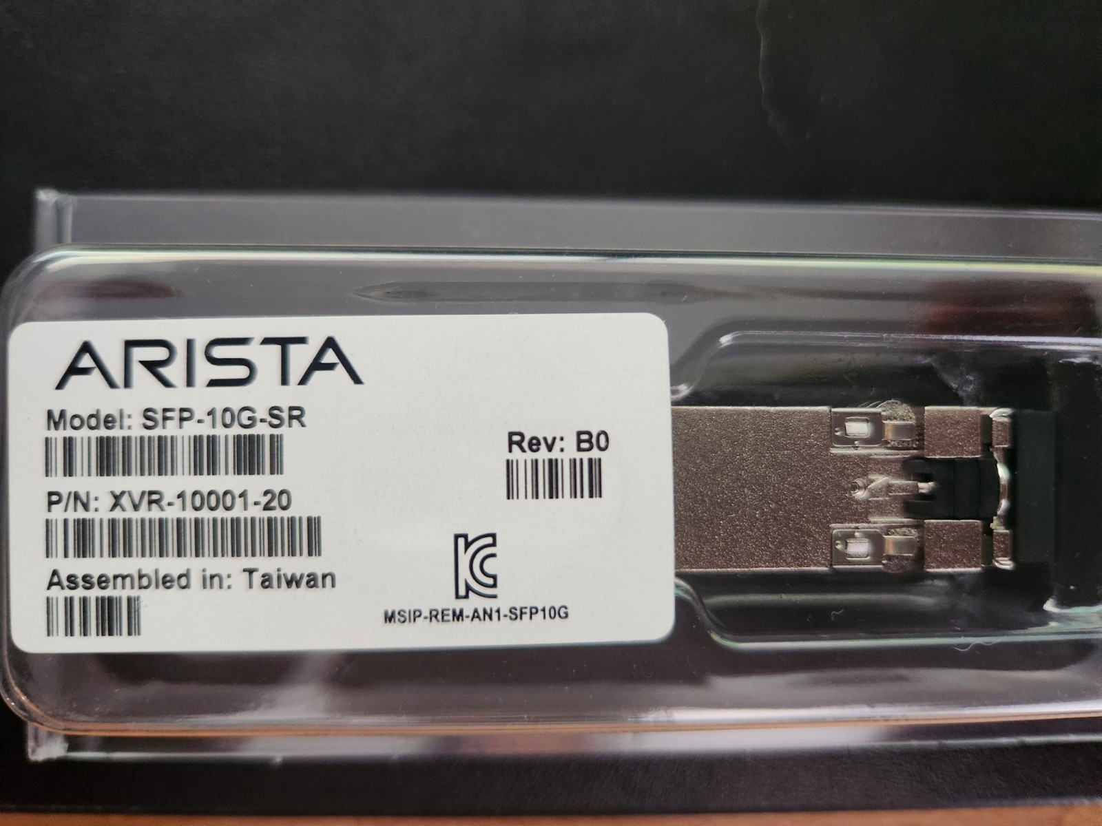 NEW ARISTA SFP-10G-SR Fiber Optic Transceiver Guaranteed Genuine XVR-10001-20