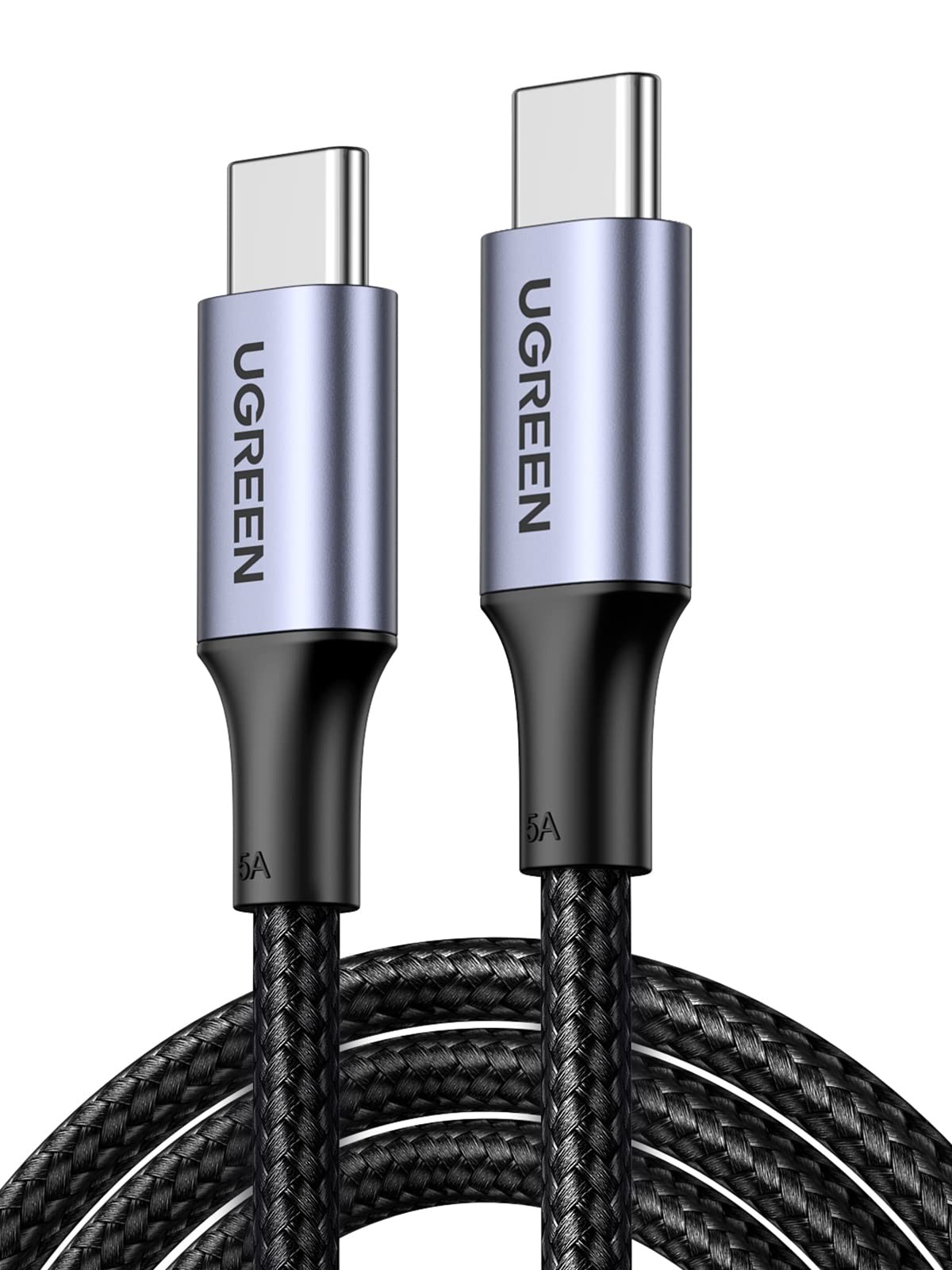UGREEN 100W USB C to USB C Cable 6.6ft Black 2-Pack Fast Charging Cord