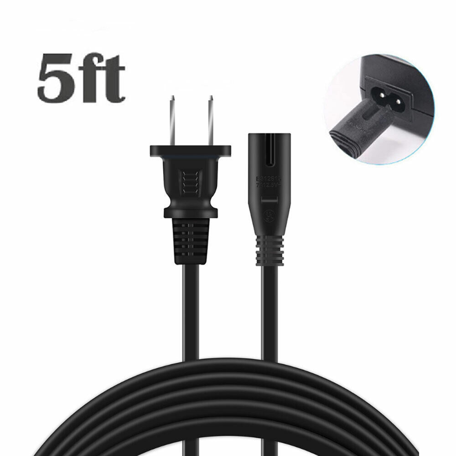 AC Power Cord Cable For LG S90QY S80QY S80QR WiFi Sound Bar SPQ8-W Subwoofer US