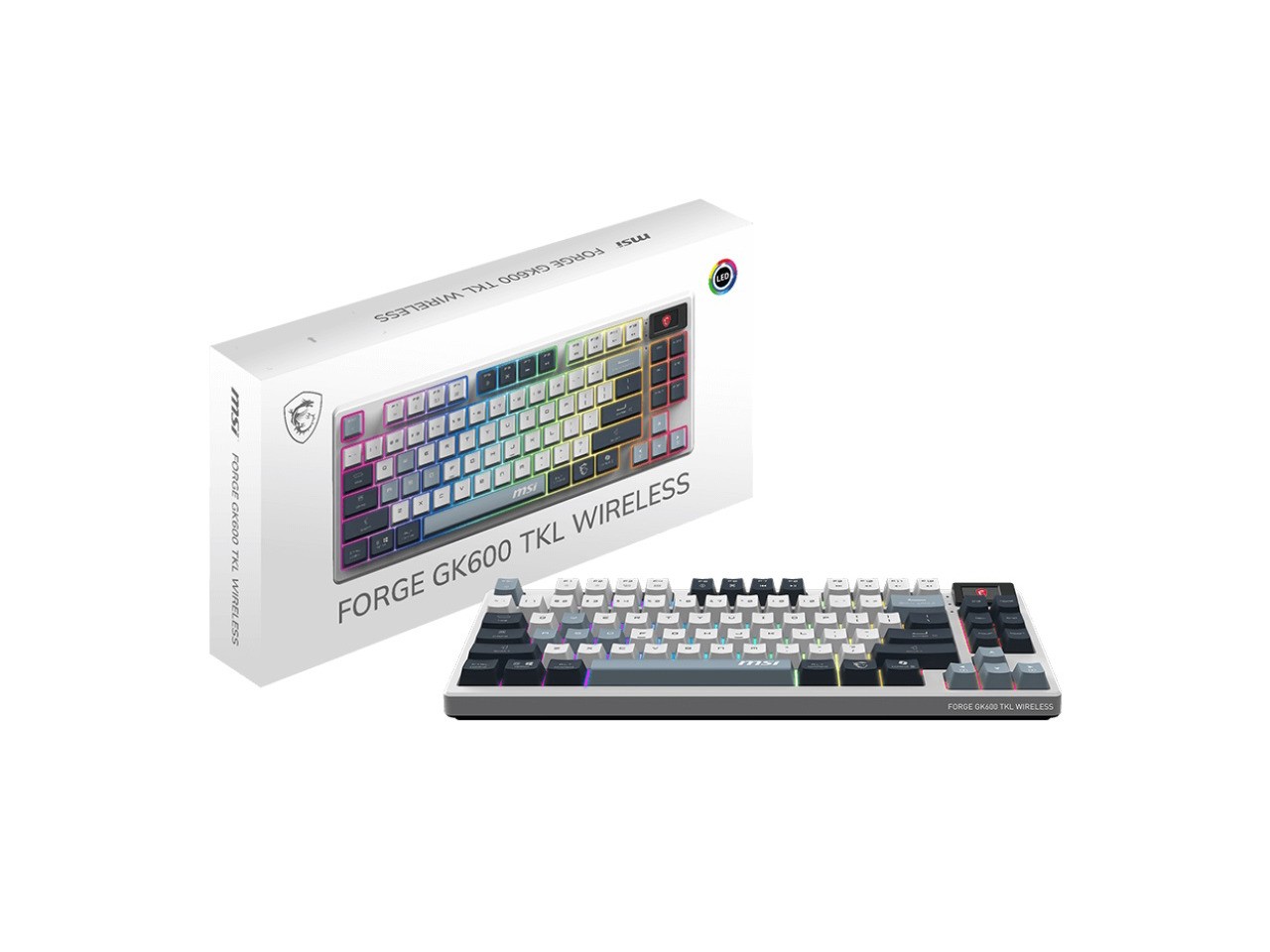 MSI Forge GK600 TKL Wireless Gaming Keyboard - Mechanical Linear Switches,