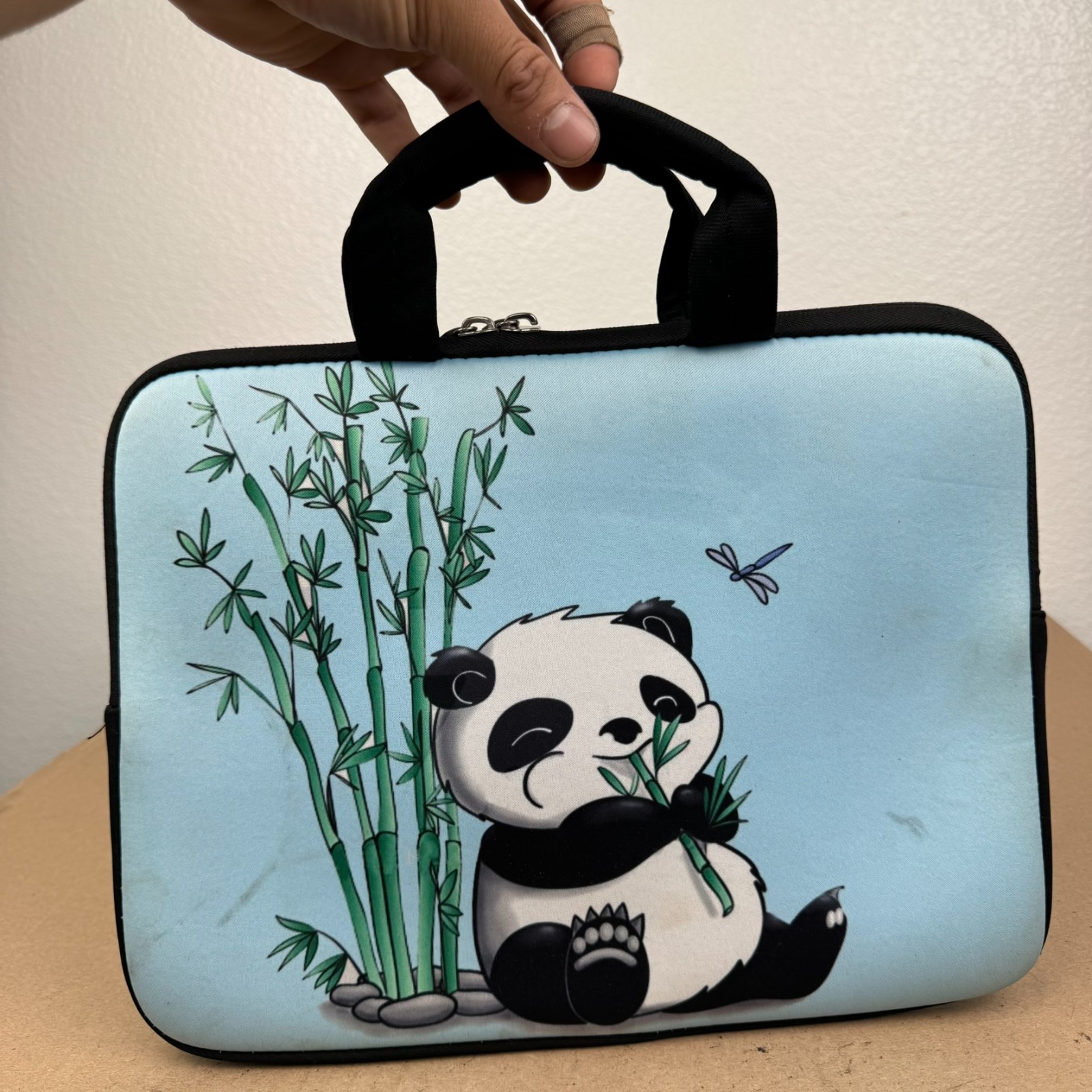 Panda Graphic Padded iPad,Small Laptop Bag check measurement padded bag 12.5x9.5