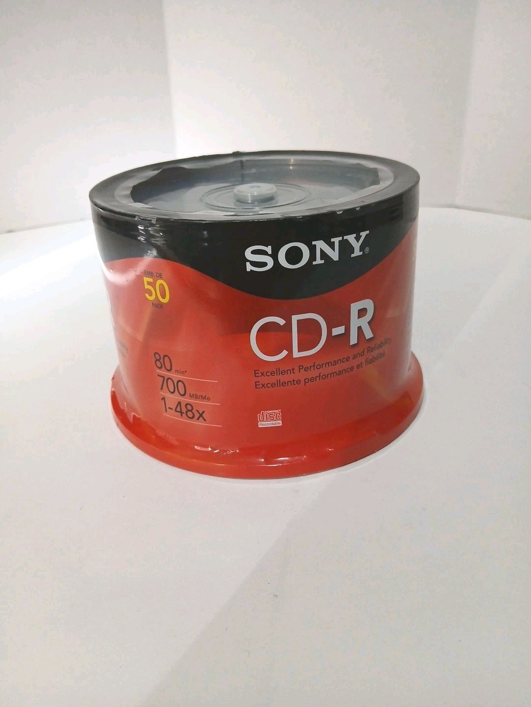 NEW SONY Blank CD-R  Branded 80min Digital Audio 50 Pack Media Disc