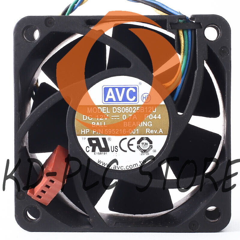2pcs AVC DS06025B12U P011 60mm 6cm DC 12V 0.70A Pwm server inverter cooling fan