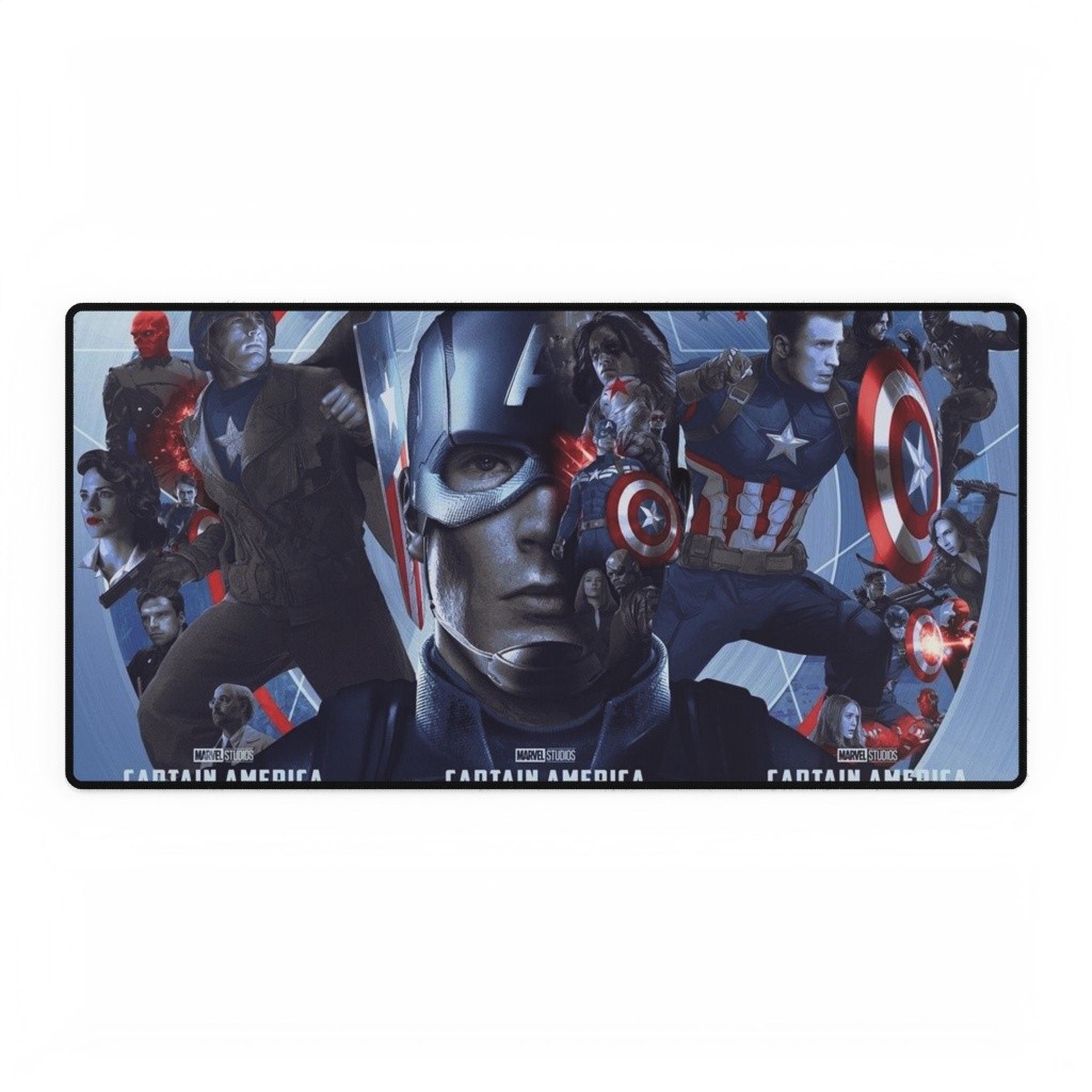 Captain America Movie Montage And Character Collage Mouse Pad Desk Mats Marvel