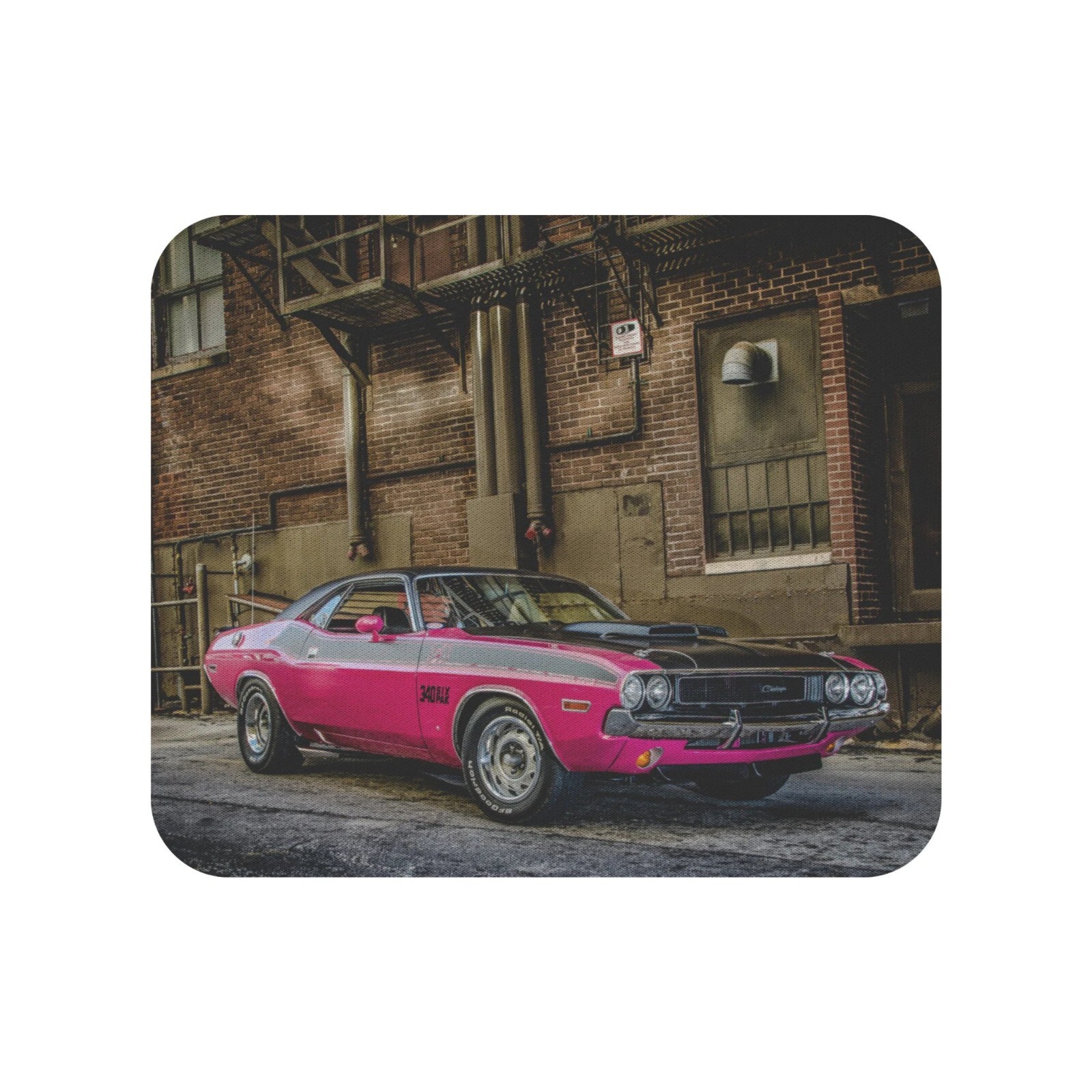 1970 Dodge Challenger T/A 340 Six Pack Panther Pink Muscle Car Mouse Pad Gift