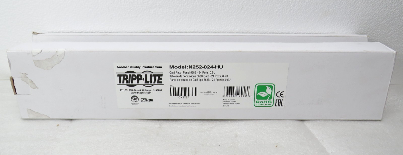 Tripp-Lite N252-024-HU 24-Port Half Rack Rack-Mount Cat6/Cat5 110 Patch [CTCNC]
