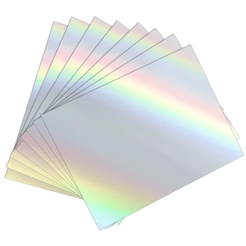 25 Sheets Holographic Sticker Paper 8.5x11 inch for Inkjet & Laser Printer,