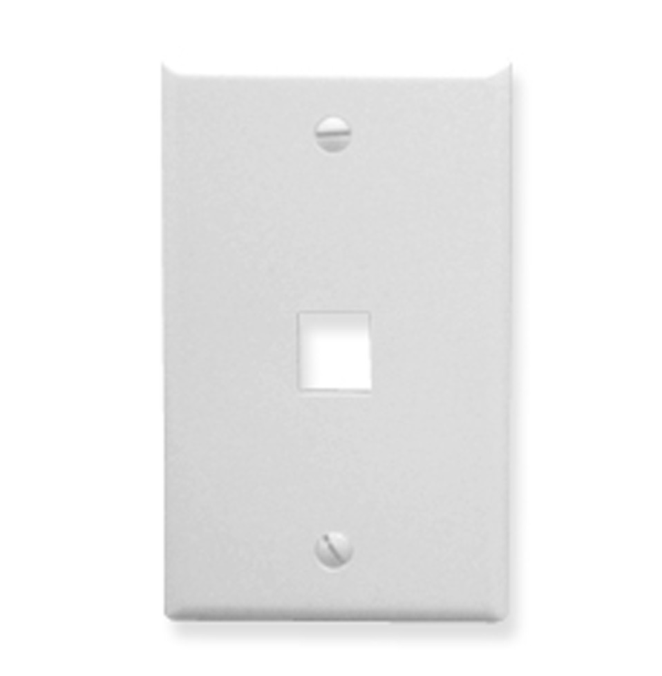 ICC FACEPLATE OVERSIZED 1-PORT WHITE IC107LF1WH UPC 633758021746