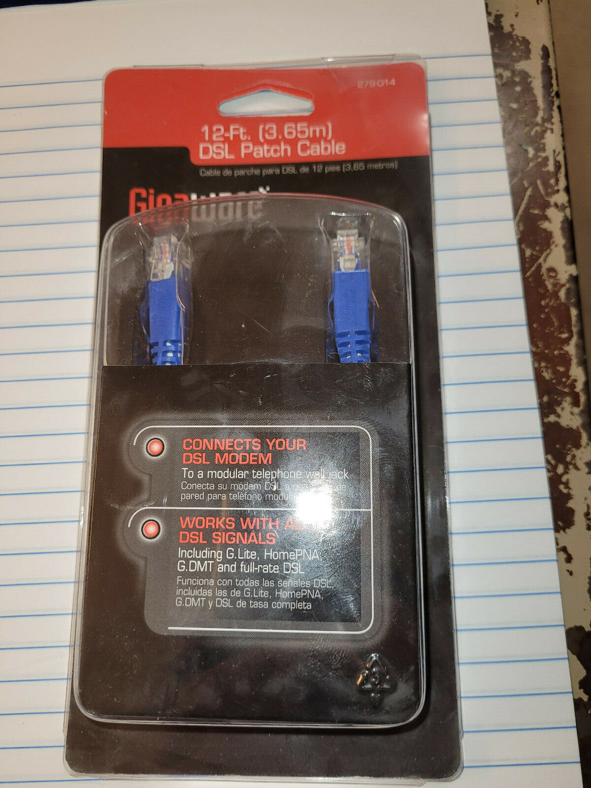 Gigaware (Catalog 2790014) 12-Foot DSL Patch Cable