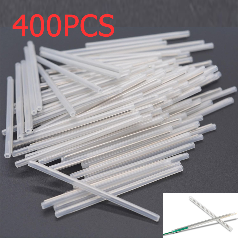400Pcs 2.5mm x 40mm Fiber Optic Fusion Splice Protector Tube Sleeve Steel Rod