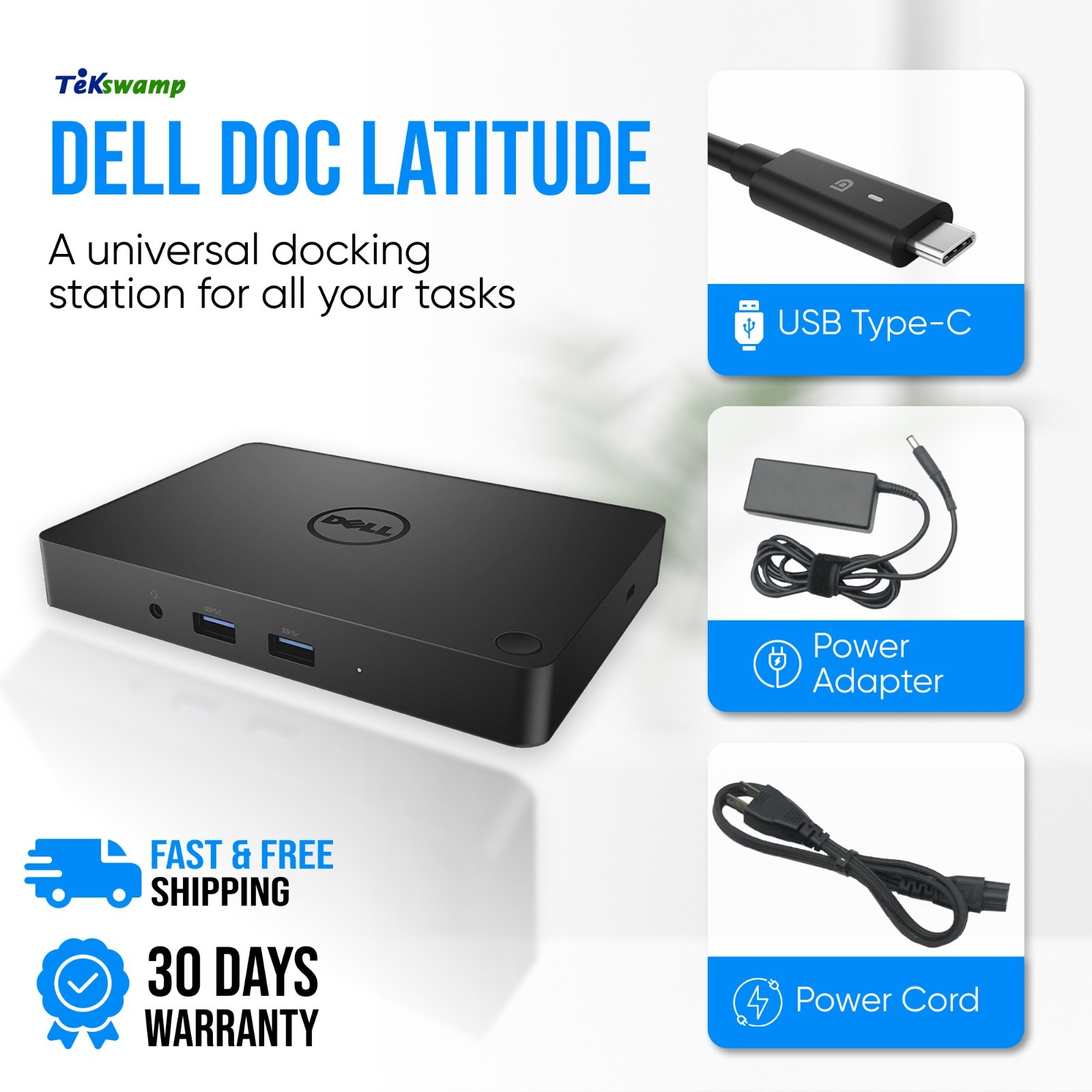 Dell USB-C 4K Dock Station for Latitude 5310 / 2-in-1 5320 / 2-in-1 w/ 130W AC