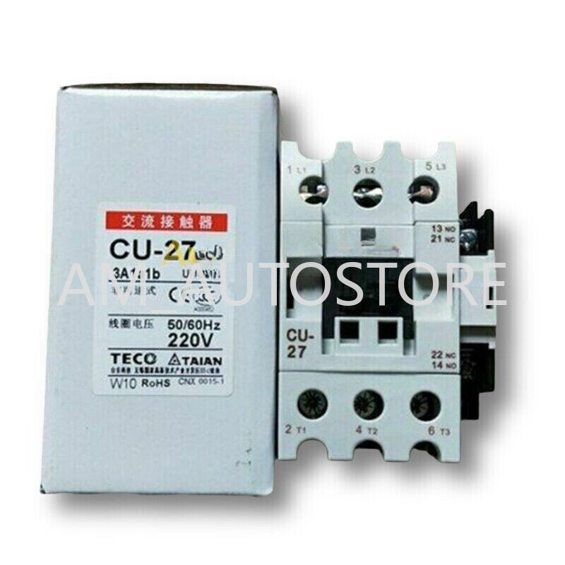 1pcs New in Box TECO AC Contactor CU-27 3a1a1b AC24V 36V 48V 110V 220V 380V