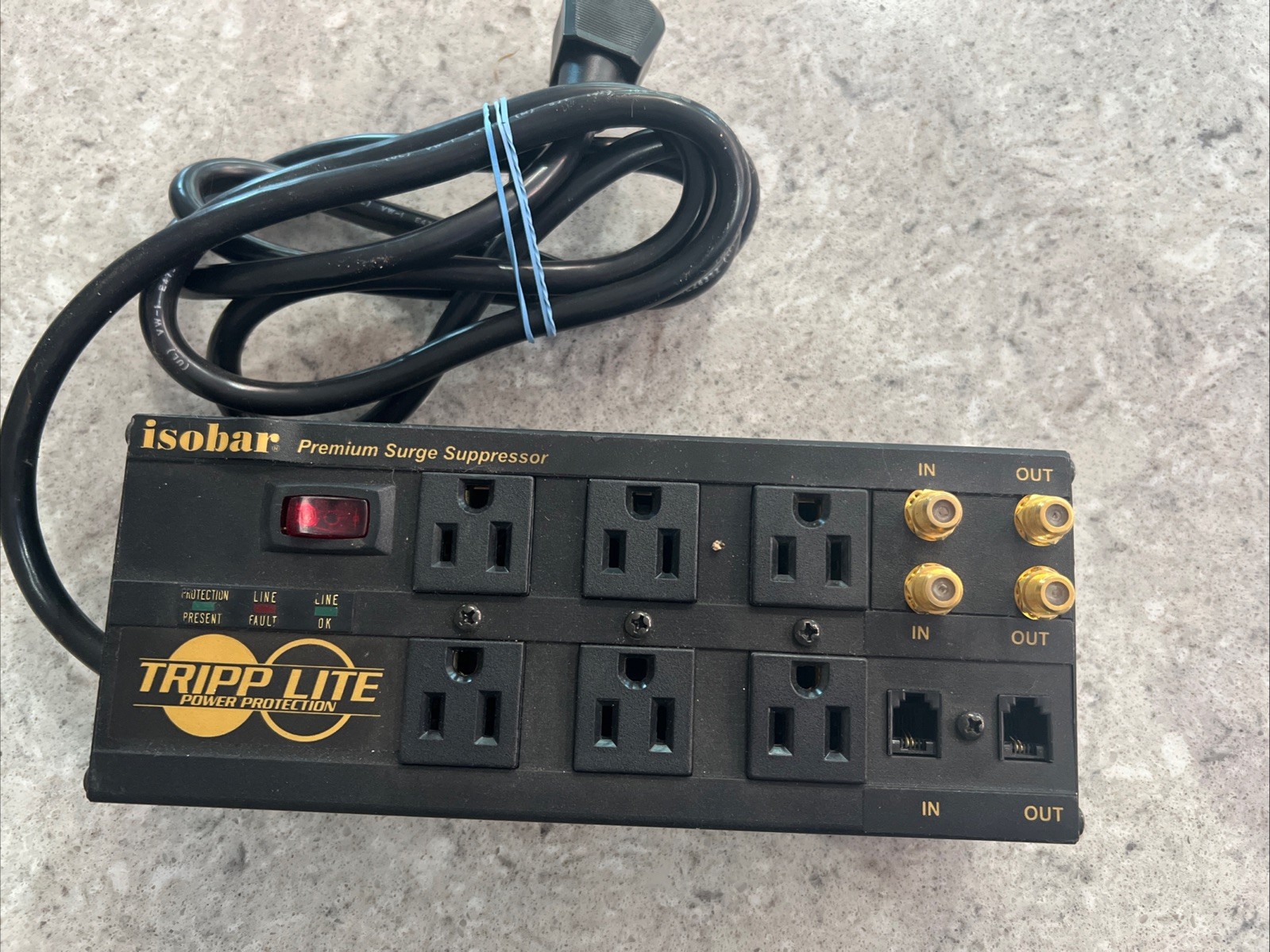 Isobar Premium Surge Suppresor Tripp Lite Power Protection 6 Outlets ISOBAR6DBS