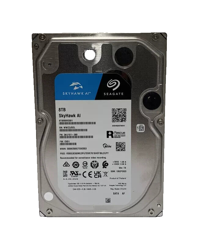 Seagate SkHawk AI  Surveillance Hard HDD 8TB 3.5 SATA ST8000VE001