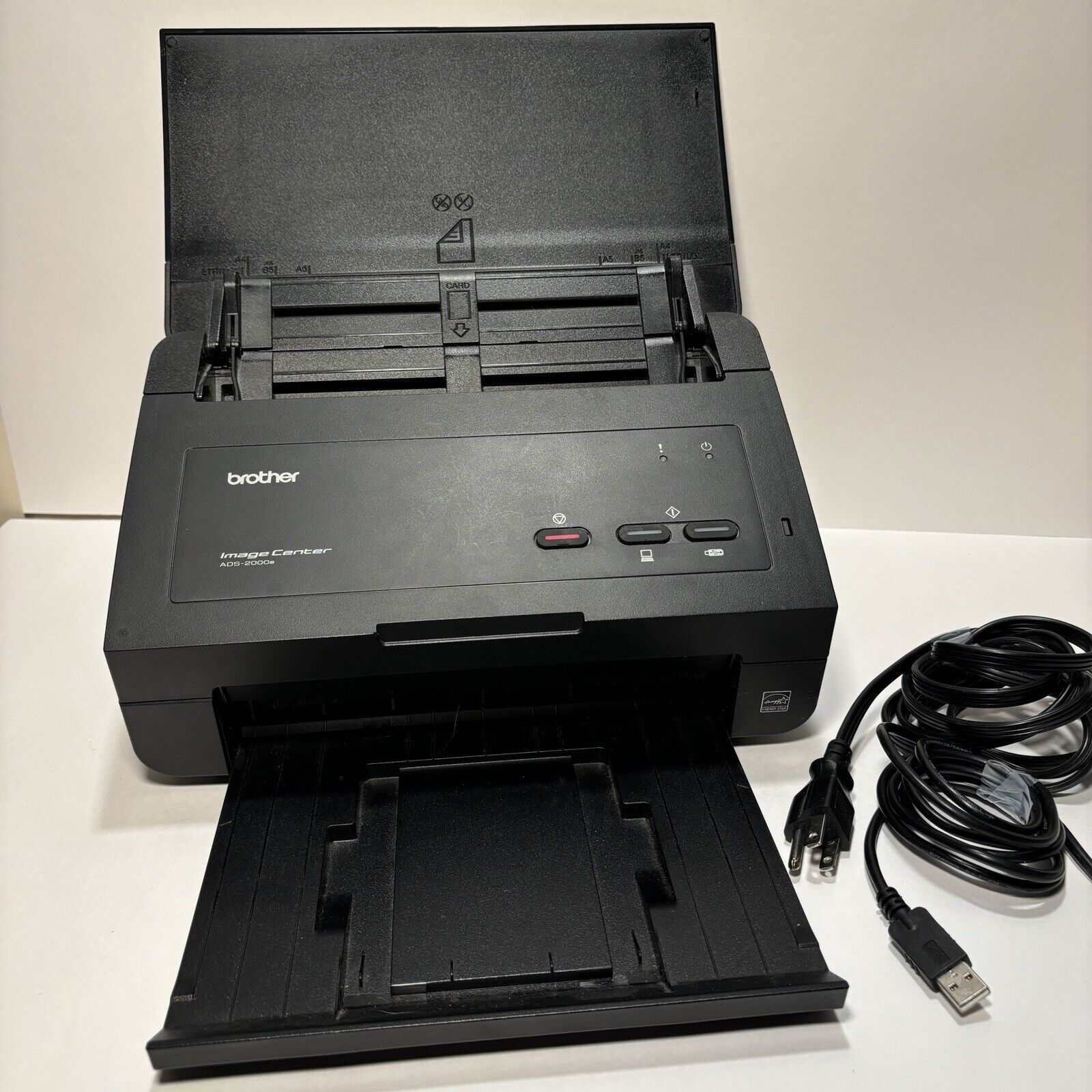 Brother ImageCenter ADS-2000e Color Document Scanner W/ Cables 