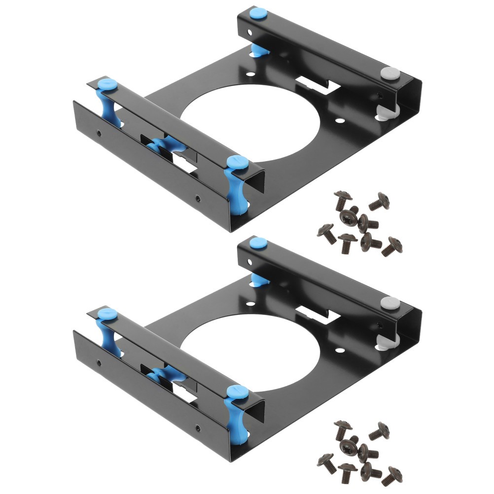 2Pcs Reusable Metal Disk Mount Adapter 2.5 to 3.5 Hdd SSD Installation Tray
