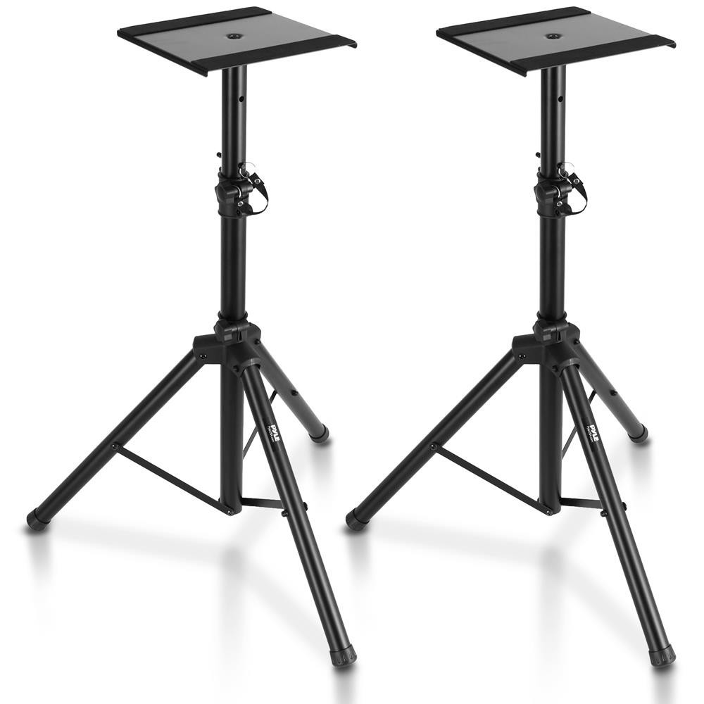 Pyle Pro Universal Dual Studio Monitor Speaker Tripod Stand New #PSTND32