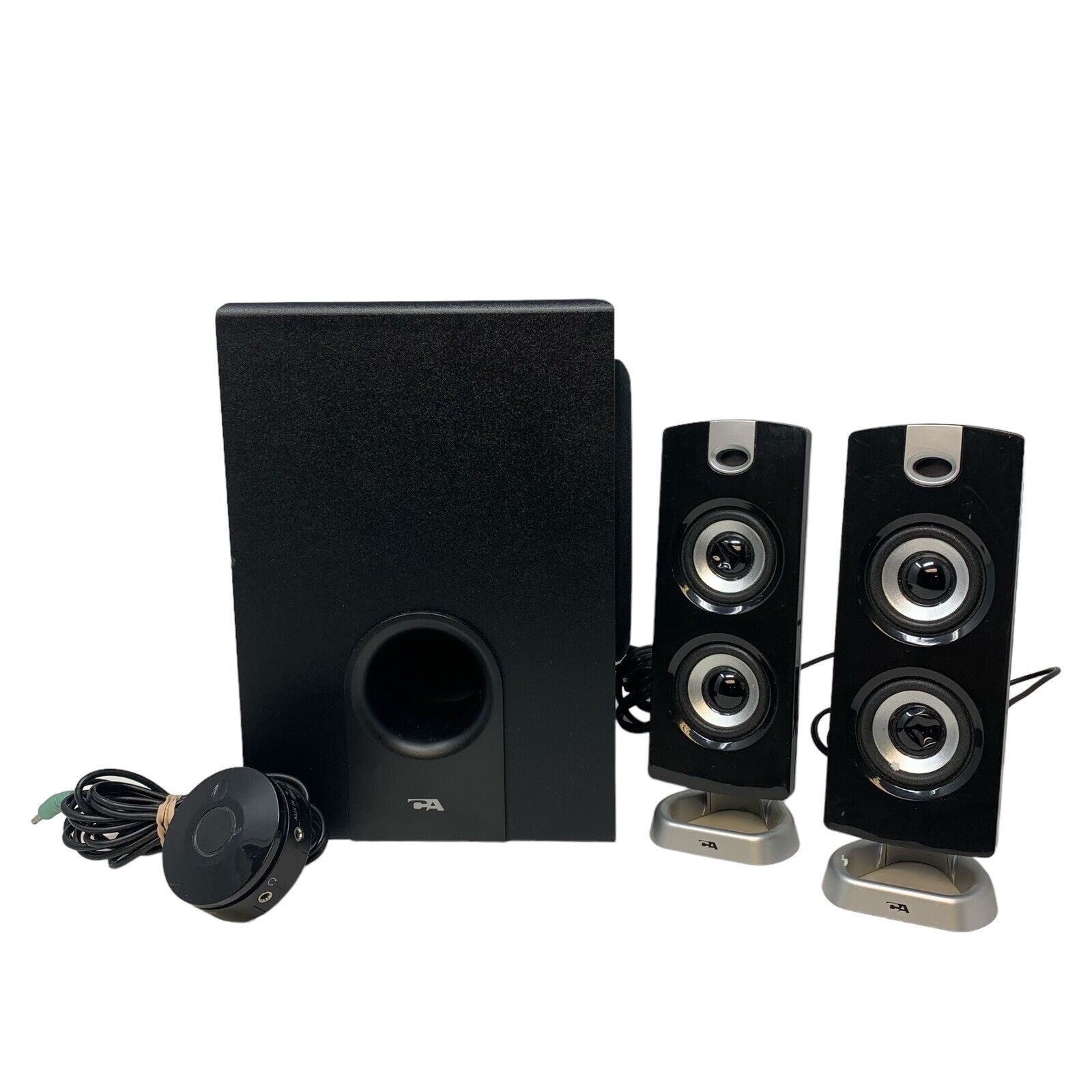 Cyber Acoustics CA-3602FFP 2.1 Speaker Sound System Speakers Sub Control