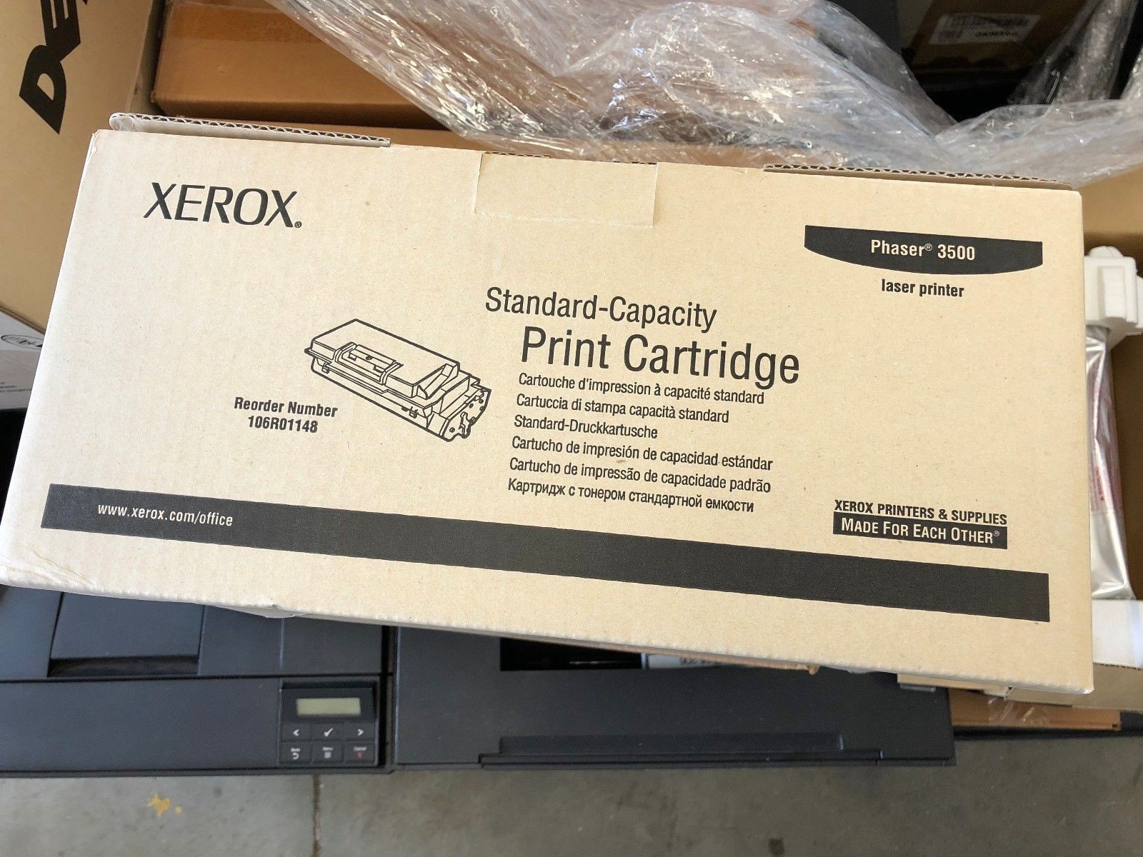 Lot of 4 New Genuine OEM Xerox 106R1148 Black Toner Phaser 3500 106R01148 