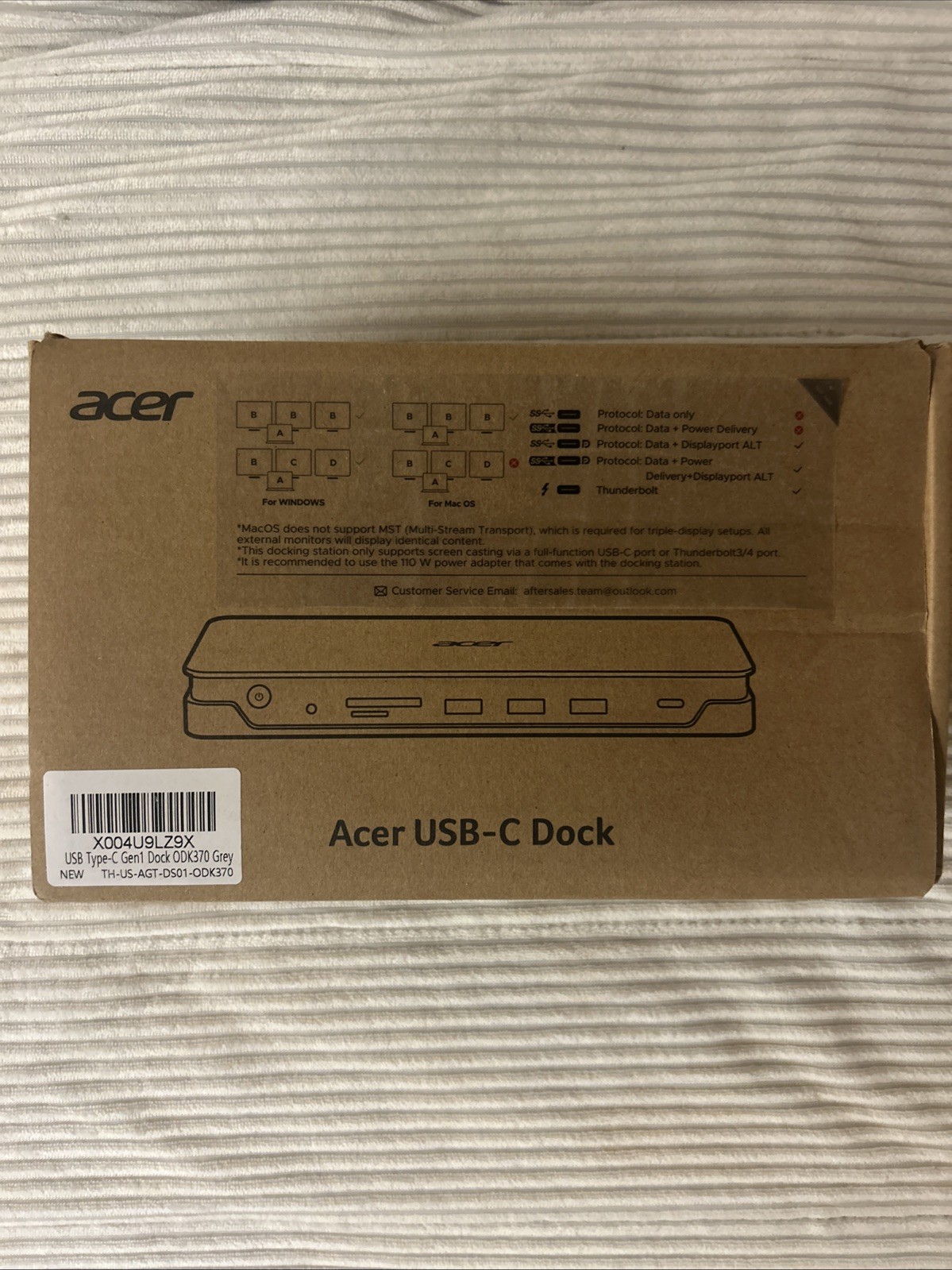 Acer USB-C Dock Docking Station Model DK370 – Brand New