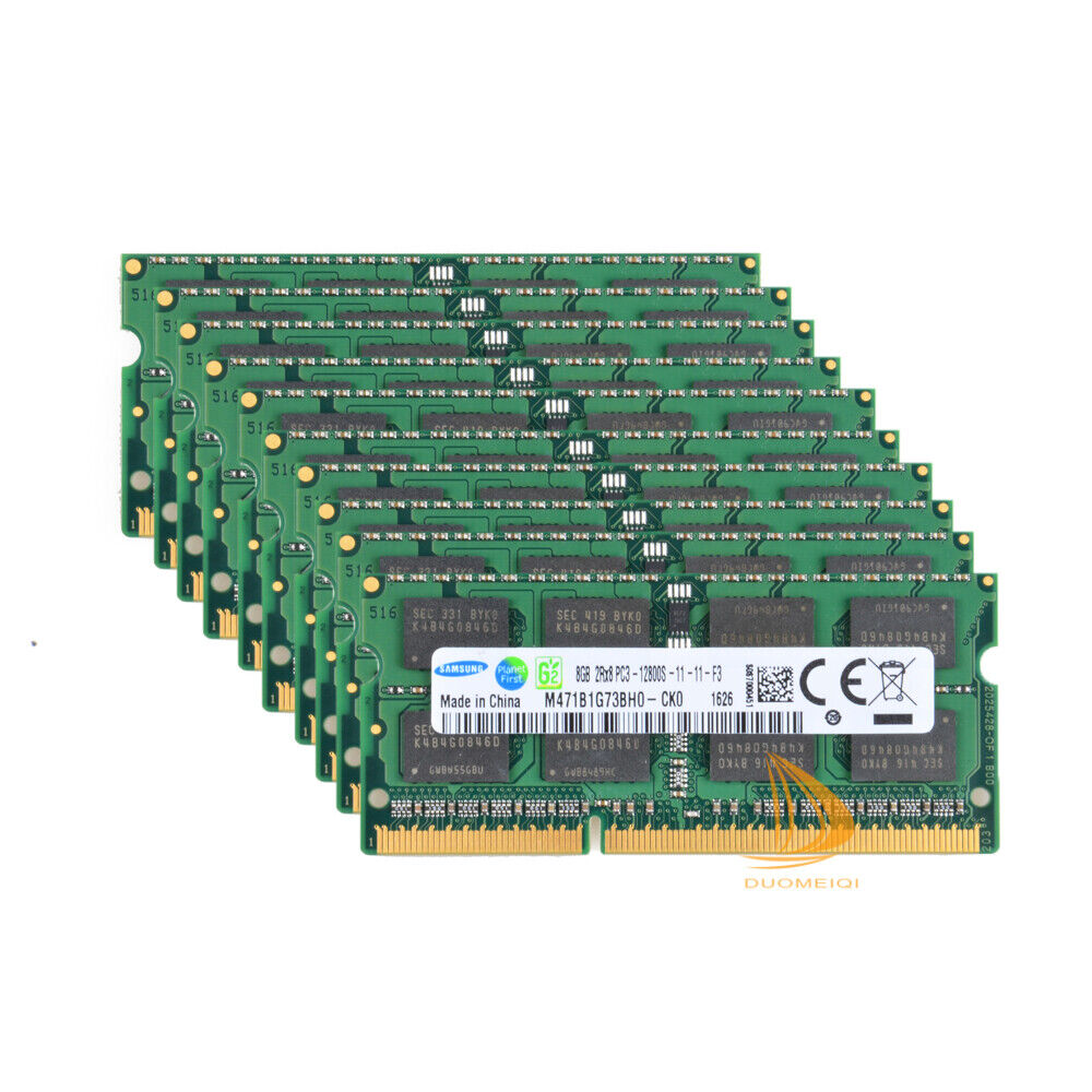 Samsung 10X 8GB 2RX8 DDR3 1600MHz PC3-12800S 204PIN SODIMM Laptop RAM Memory GS@