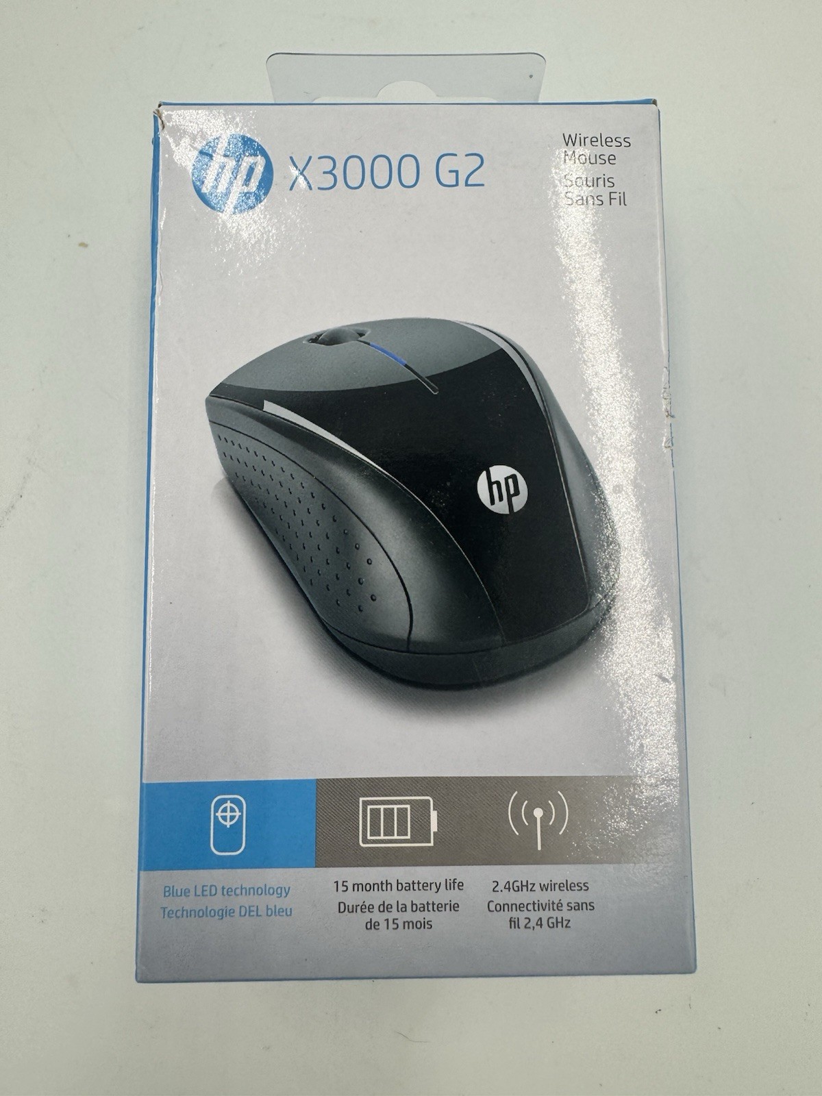 HP X3000 G2 Wireless Mouse USB 2.4GHz Black New Sealed (28Y30AA)