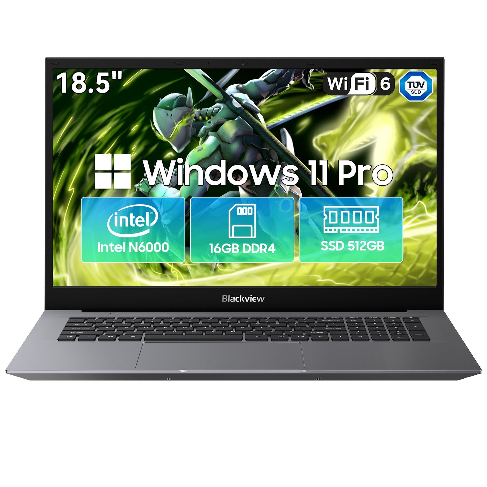 Blackview AceBook 10 18,5in FHD Laptop Intel N6000 16GB 512GB Win 11 Pro WIFI 6